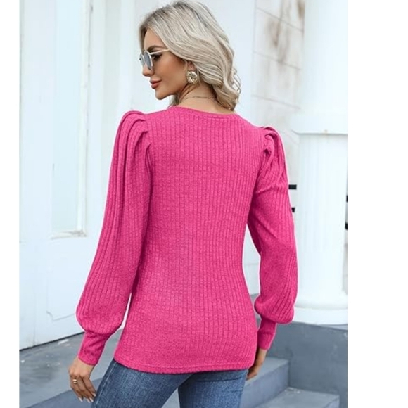 Hotouch Bright Pink Sweater - Size Medium - Picture 3 of 8